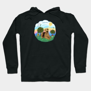 "Happy Day" Airedale in the Country Hoodie